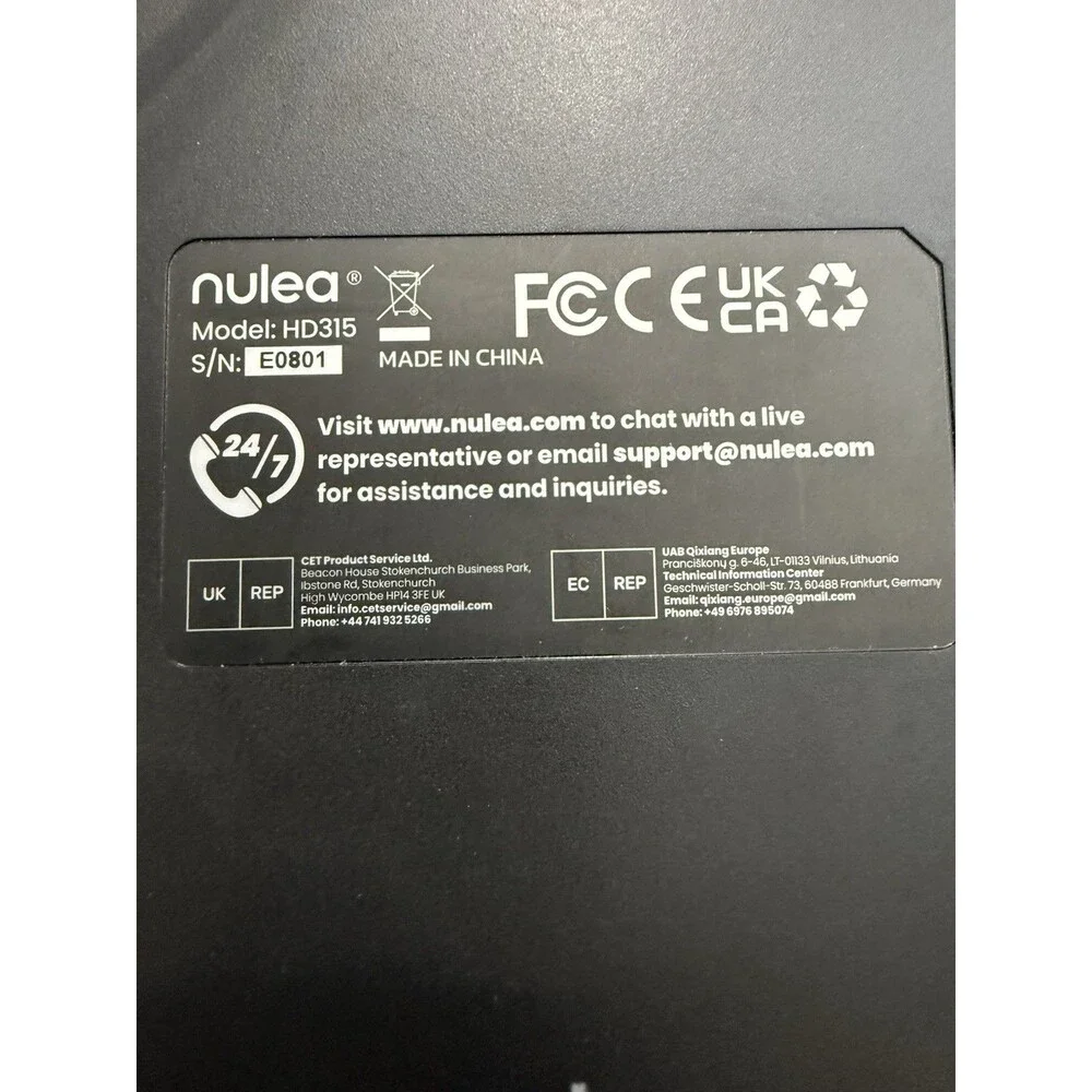 Nulea HD315 Wireless Ergonomic Keyboard w/ Wrist Wrest Numeric Keypad